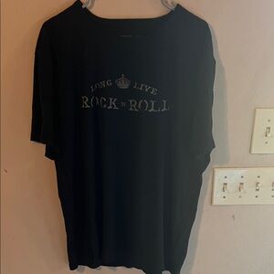 JOHN VARVATOS ROCK N ROLL BLACK TEE SIZE XL
